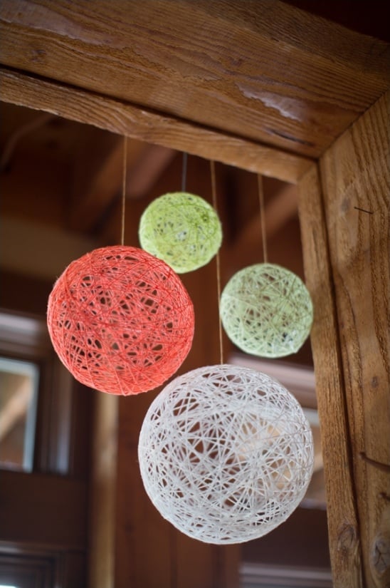 diy yarn ball decorations