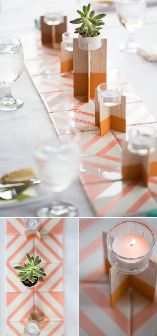 washi tape and tile runners