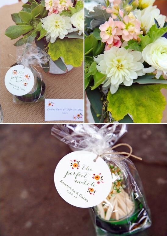 the perfect match wedding favors