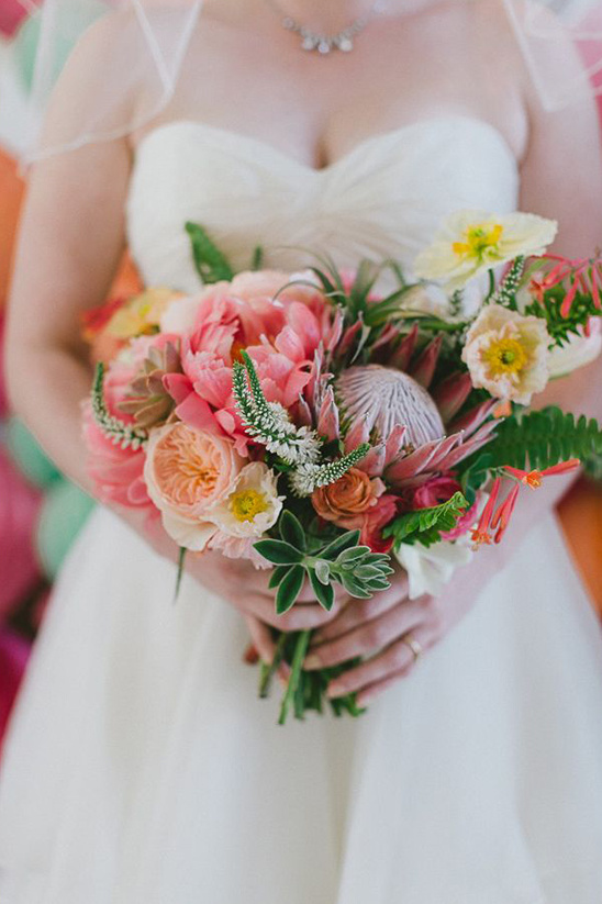 bright bold mixed floral bouquet