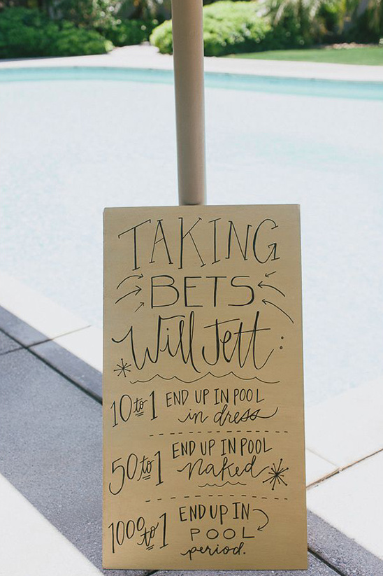 taking bets wedding sign