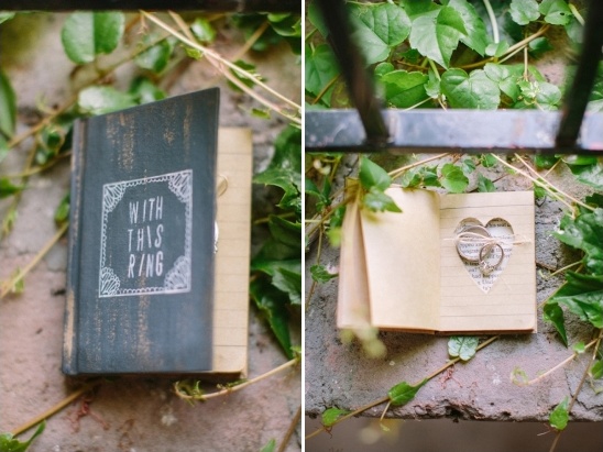 Wedding rings in heart book and With This Ring book