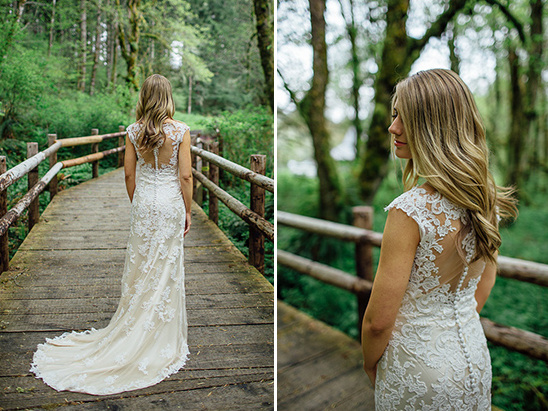 lace wedding gown with open back