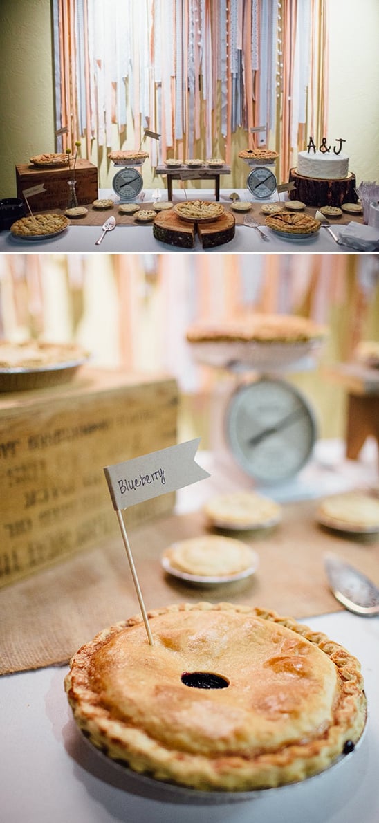 wedding pie table