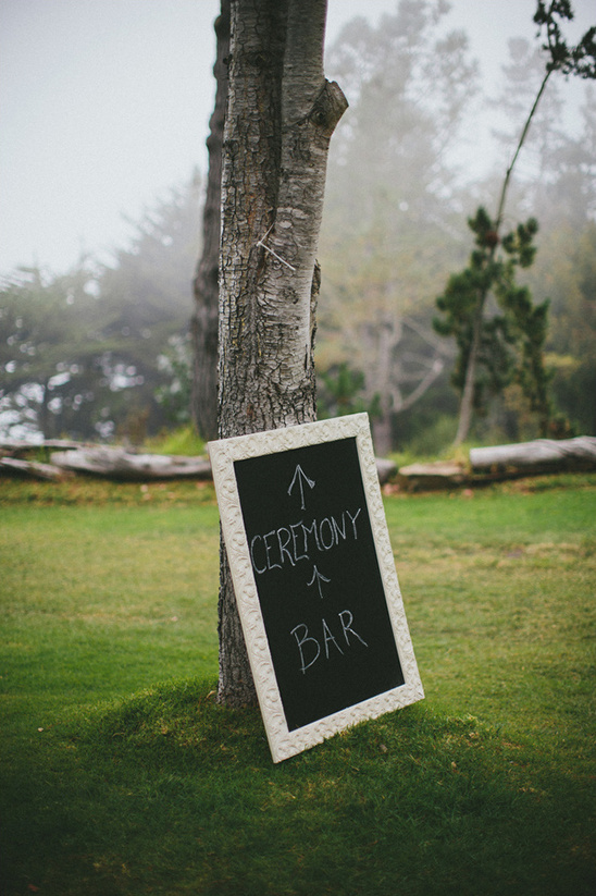 ceremony and bar chalkboard sign