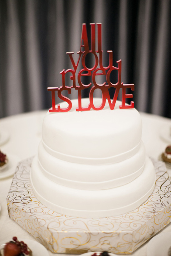 all you need is love wedding cake