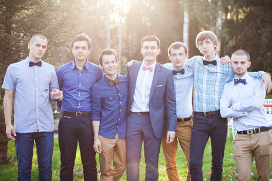 mix and match classy casual groomsmen