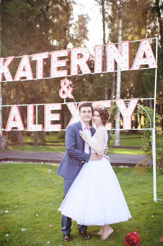 Red And White Retro Wedding