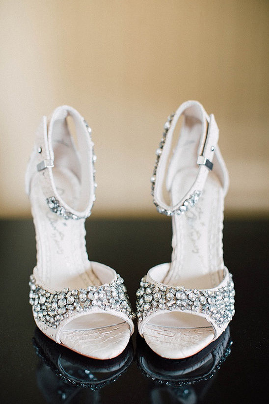 Elegant wedding shoes with rhinestone embellishments