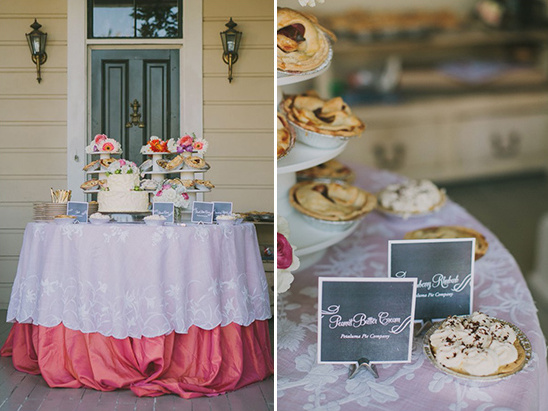 cake and pie table