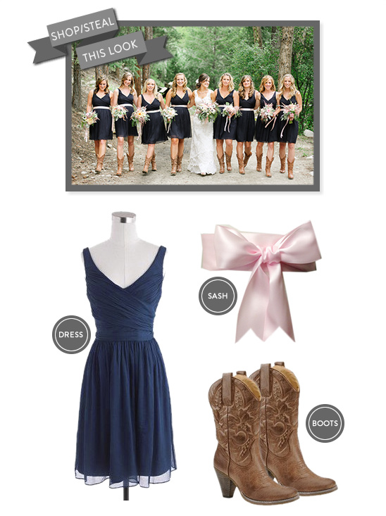 navy and pink bridesmaid dress