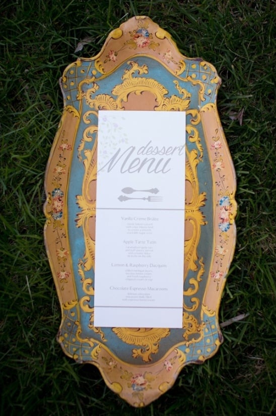 elegant dinner menu design