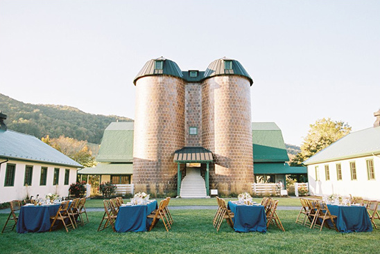 outdoor wedding reception at the old dairy