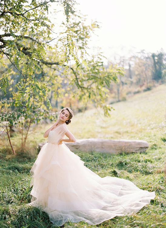 whimsical ivory wedding gown