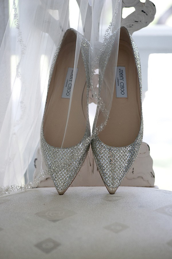 silver pointed jimmy choo wedding shoes
