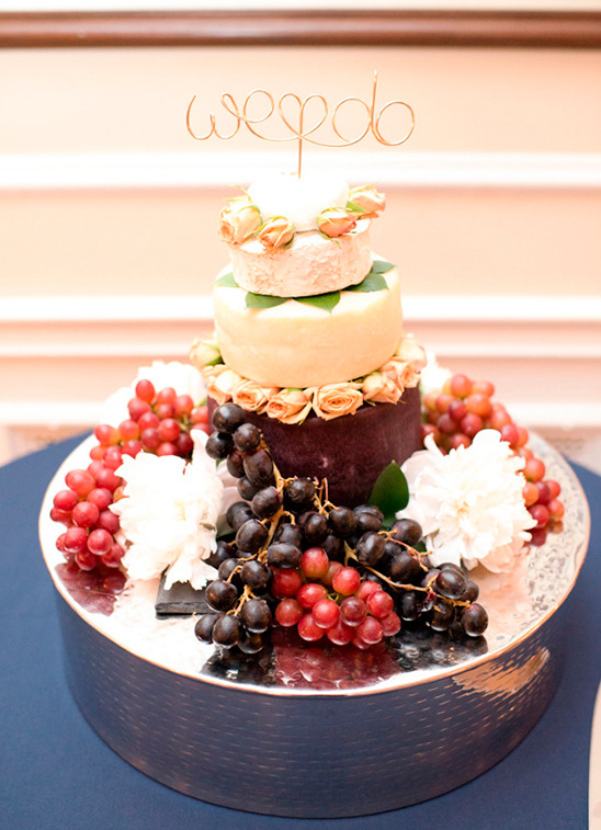 fruit and cheese wedding cake