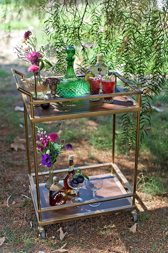 signature cocktail drink carts