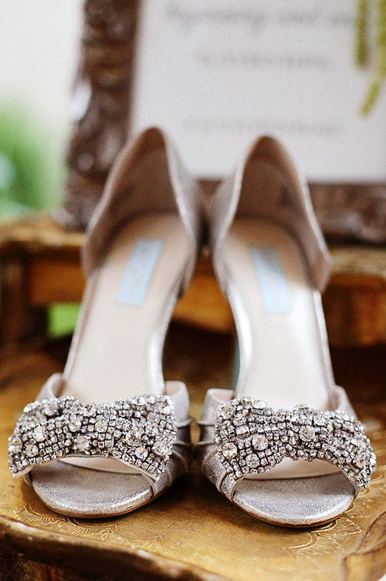 sparkling Betsy Johnson wedding shoes
