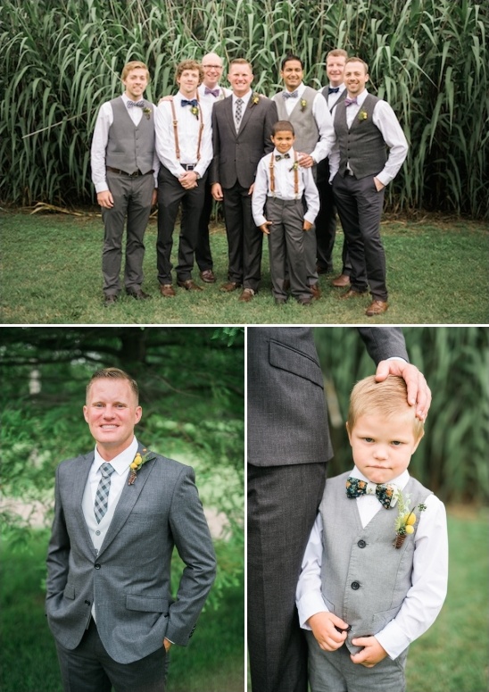 the men of the wedding looking good in grey