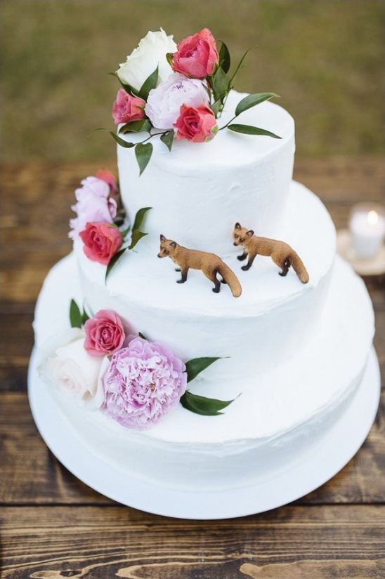 wedding foxes cake toppers