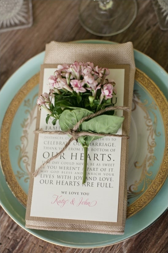 thank you notes from the bride and groom