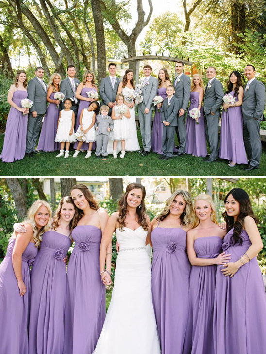 long purple bridesmaids dresses