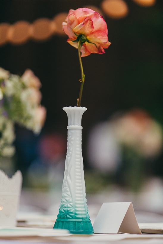 single stem painted vase