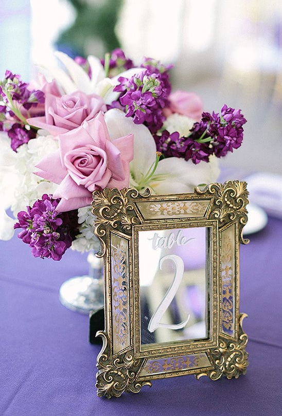 gold framed mirror table numbers