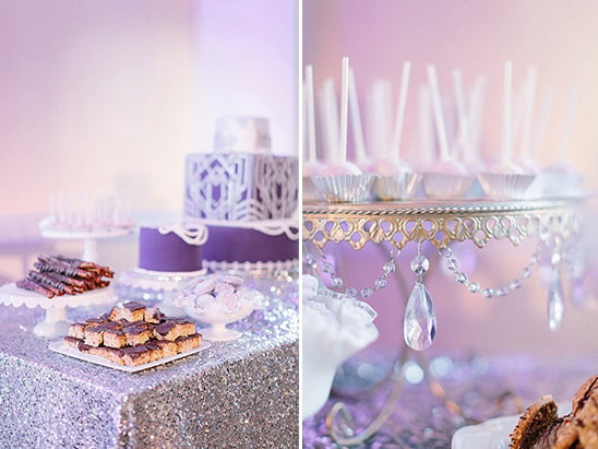 purple wedding dessert table ideas