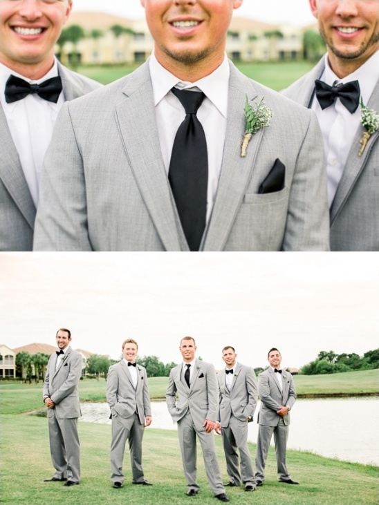 handsome grey and black groomsmen look