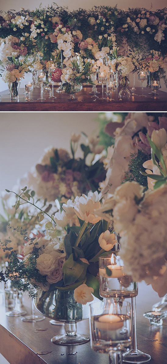 floral and candle ceremony backdrop