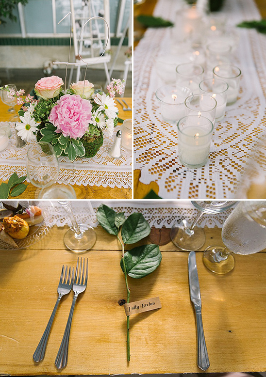Elegant wedding table setting with flowers and candles decorations