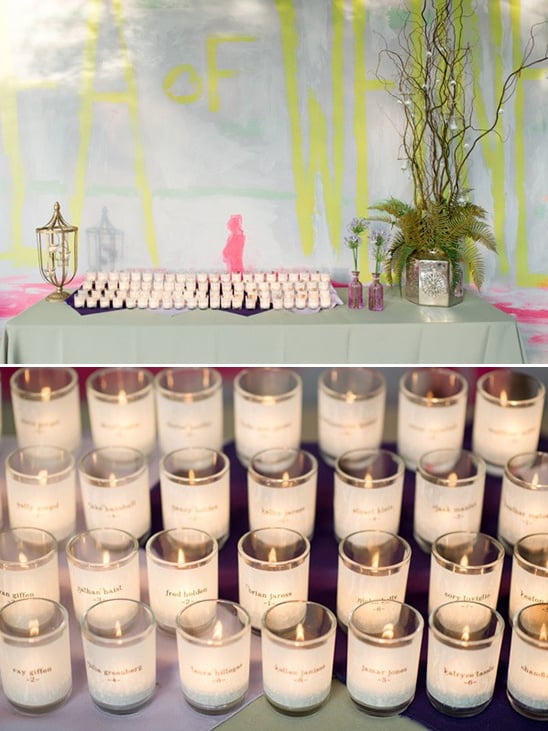 candle escort cards