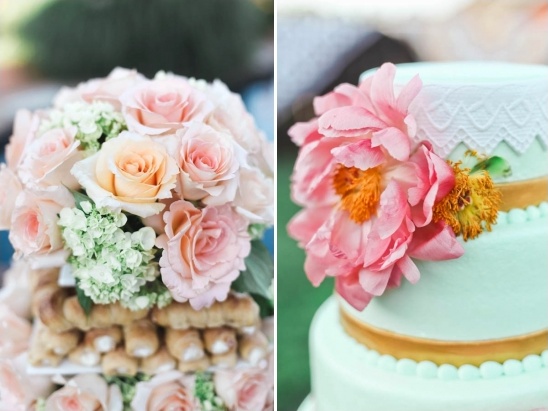 flower topped desserts