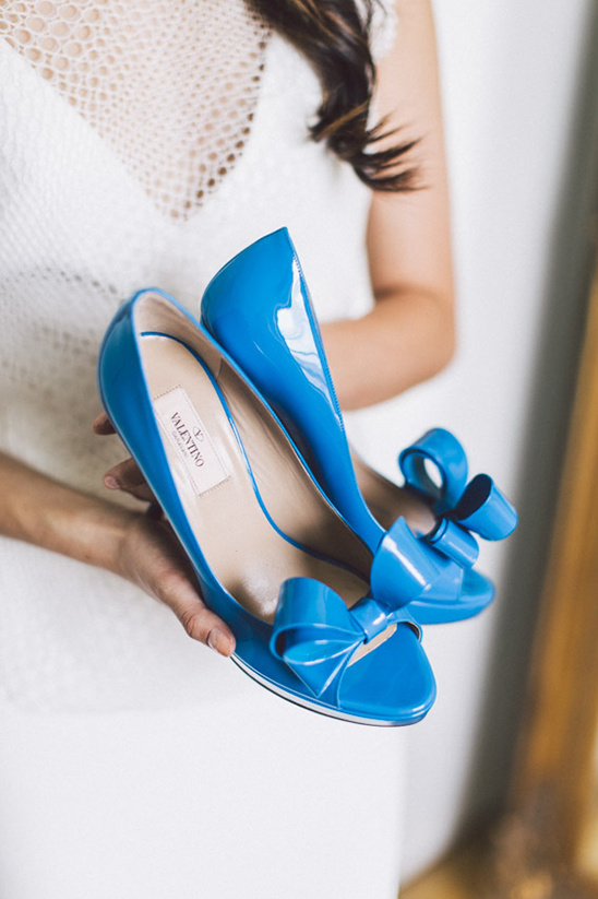 Valentino blue wedding shoes