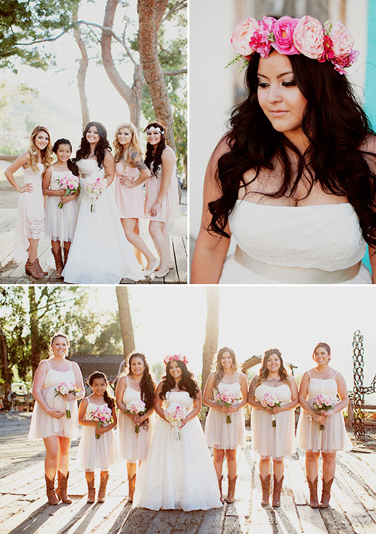 soft peach bridesmaid dresses