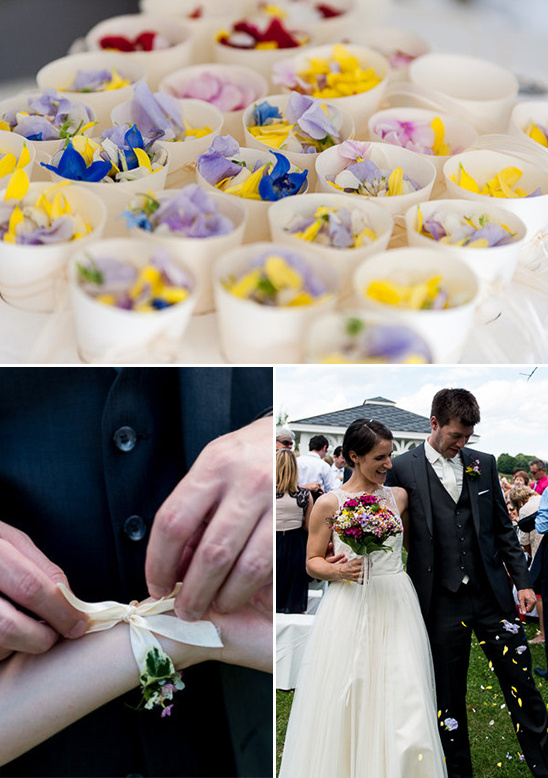 toss flowers after getting married