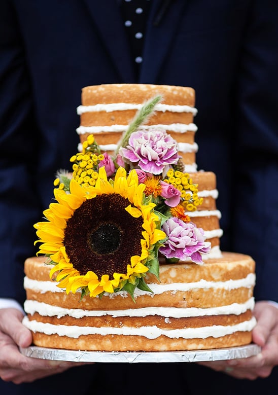 naked wedding cake
