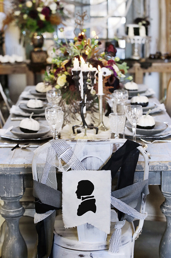 groom silhouette sweetheart chair banner