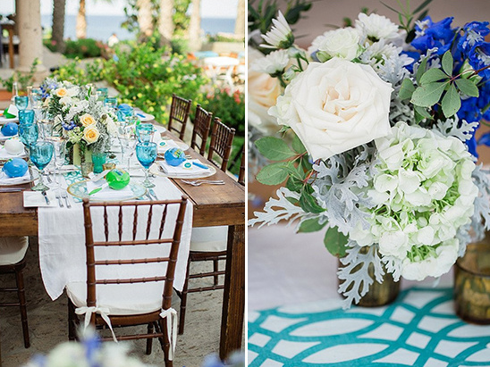 white and blue wedding ideas