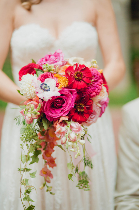 romantic pink and red bouquet