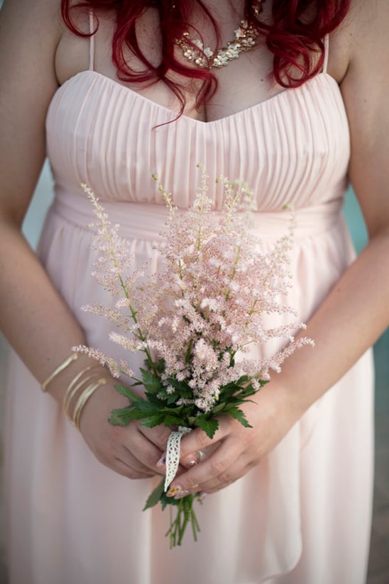 sweet and simple astilbe bridesmaid nosegay