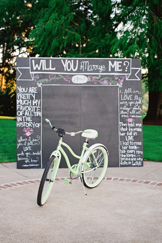 will you marry me chalkboard sign