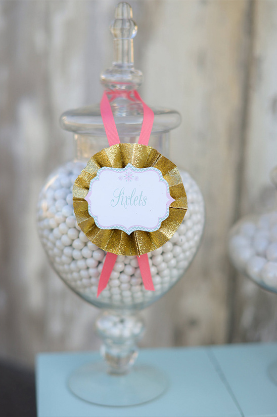 ribbon sign for candy