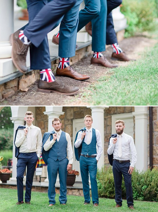 union jack groomsmen socks