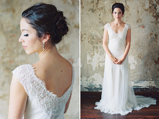 soft and simple wedding dress