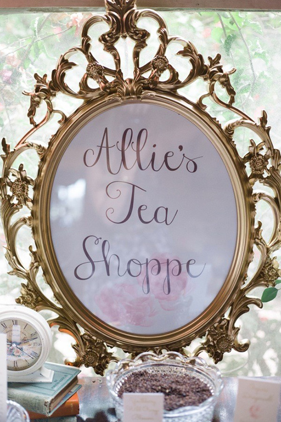 allie's tea shoppe sign