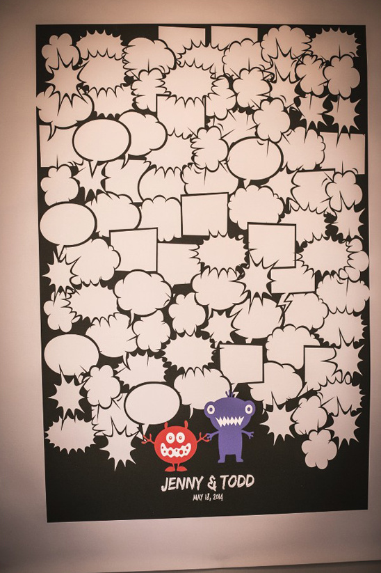 monster thought bubble guestbook poster