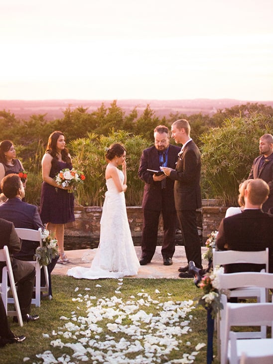 sunset wedding