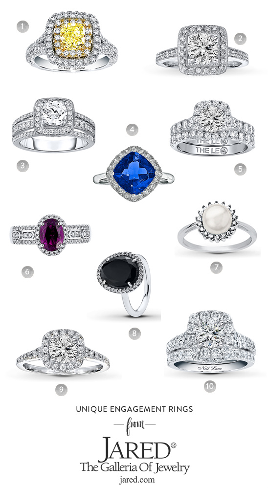 unique engagement rings from Jared